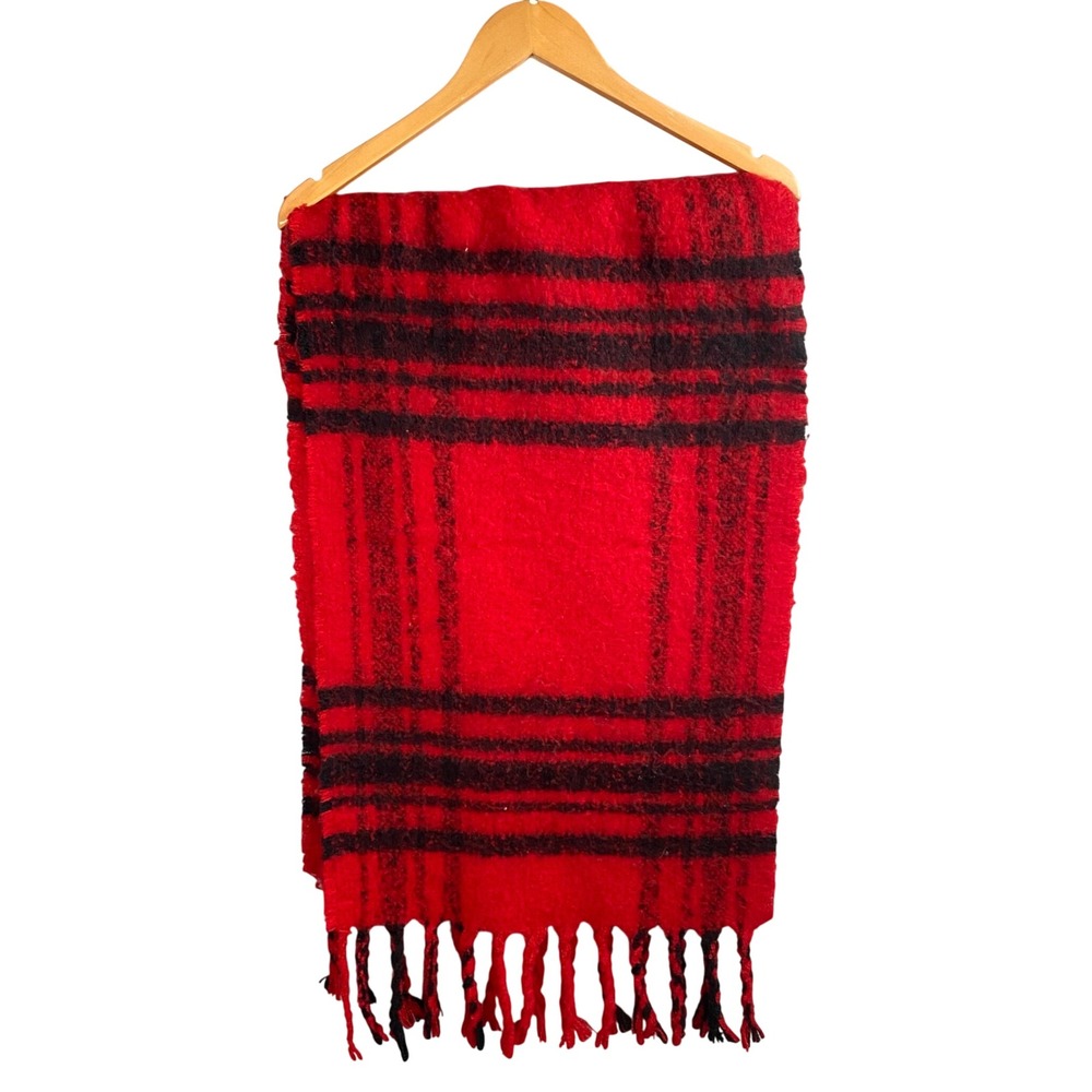 Banana Republic Plaid Scarf OS‎ Buffalo Check Oversized Wrap Cozy Holiday Preppy